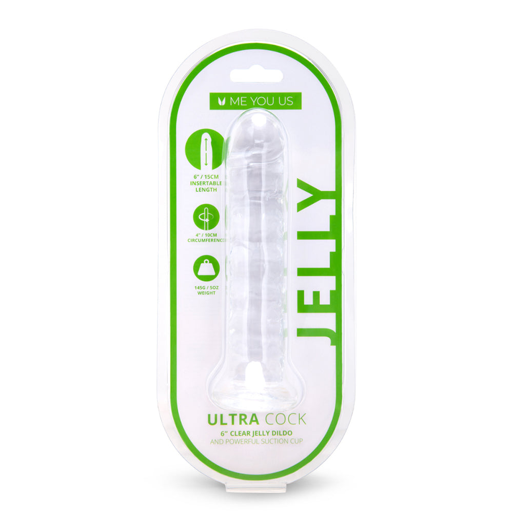 Me You Us Ultracock Clear Jelly Dildo – Flexible 6-Inch Dong