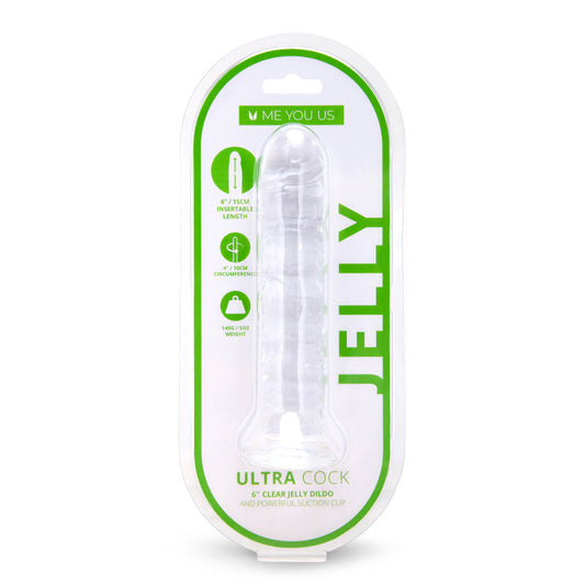 Me You Us Ultracock Clear Jelly Dildo – Flexible 6-Inch Dong
