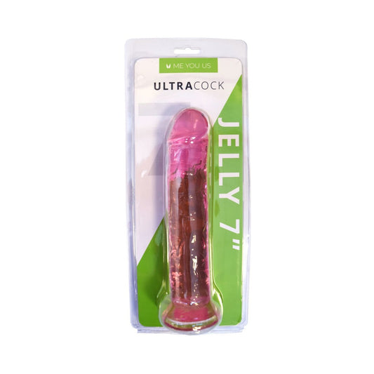 Me You Us Ultracock Pink Jelly Dong – 7 Inch, Flexible, Flared Base