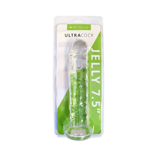 Me You Us Ultracock Clear Jelly Dong – 7.5 inches, Flexible, Translucent