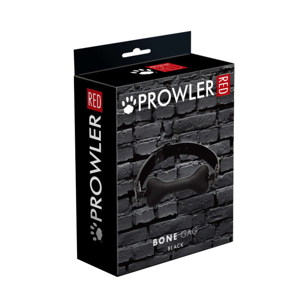 Prowler RED Bone-Shaped Ball Gag – Black, Silicone