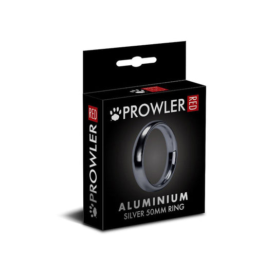 Prowler RED Silver Aluminum Cock Ring – 50mm Diameter