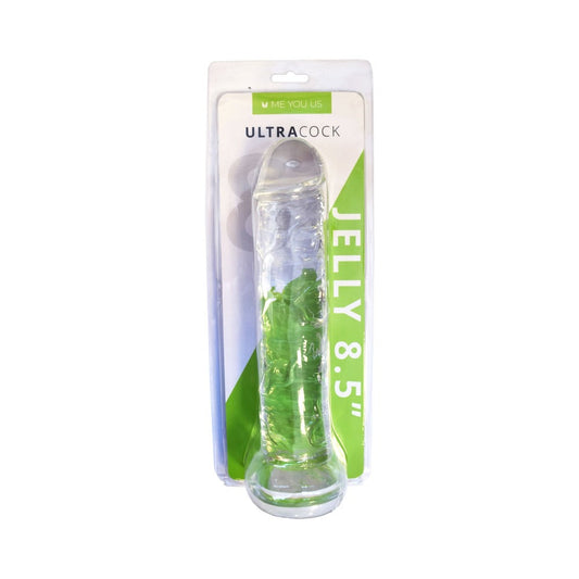Me You Us Clear Jelly 8.5 Inch Dong with Flared Base