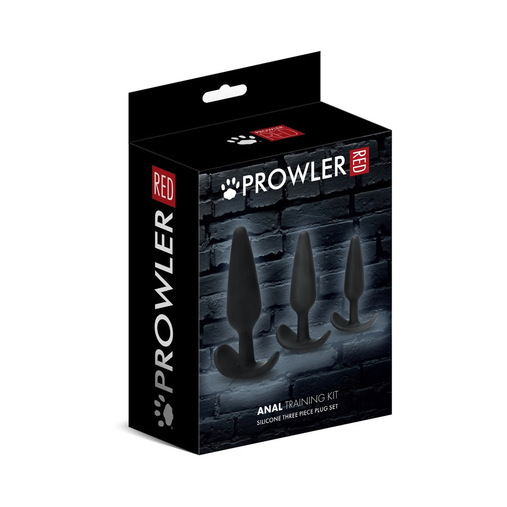 Prowler RED Anal Training Kit – Silicone Anal Plugs – Black