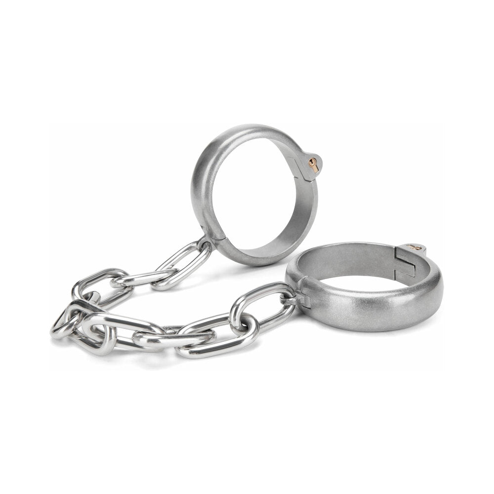 Prowler RED Heavy Duty Hand Cuffs - Silver/Steel/Chrome