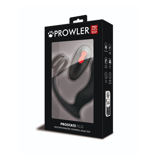 Prowler RED Prostate Plus Rechargeable Prostate Massager with Remote Control – Black