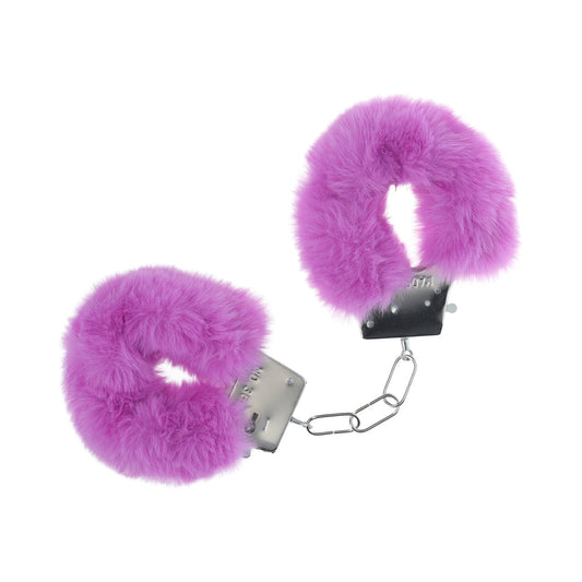 Ouch! Classic Fluffy Handcuffs – Purple – Secure Locking Mechanism