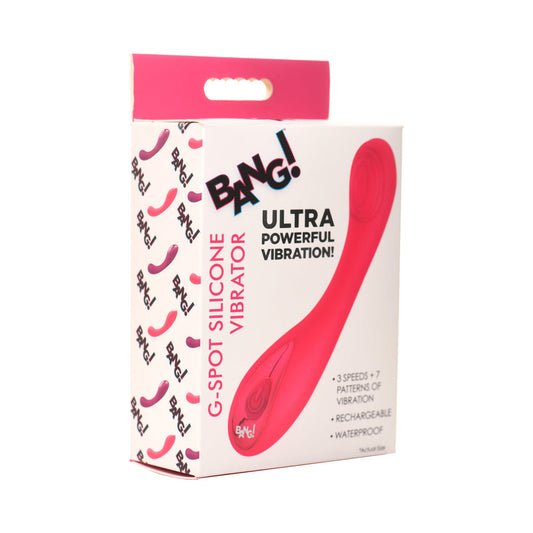 BANG! G-Spot Silicone Vibrator - Hot Pink - 3 Speeds & 7 Patterns