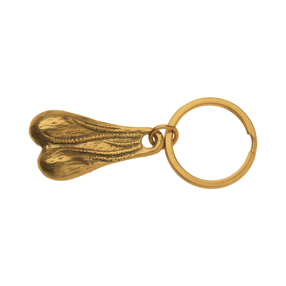 XR Brands Big Ballers Brass Nuts Keychain – Copper, Durable, Fun Design