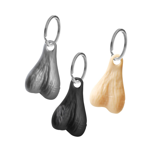 XR Brands Big Ballers Nuts Keychain Set – Assorted Colors