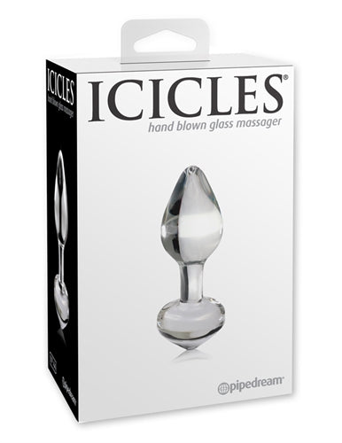 Pipedream Icicles No. 44 Glass Anal Plug with Tapered Tip – Clear