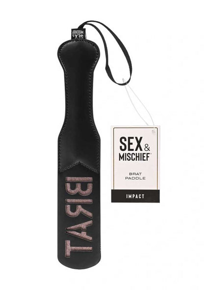 Brat Paddle - Black and Rose Gold - Impact Play Tool