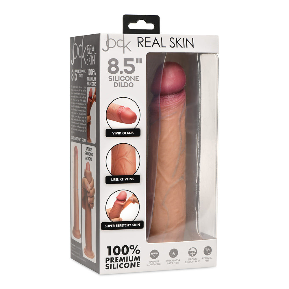 JOCK Real Skin 8.5 in. Silicone Dildo – Tan