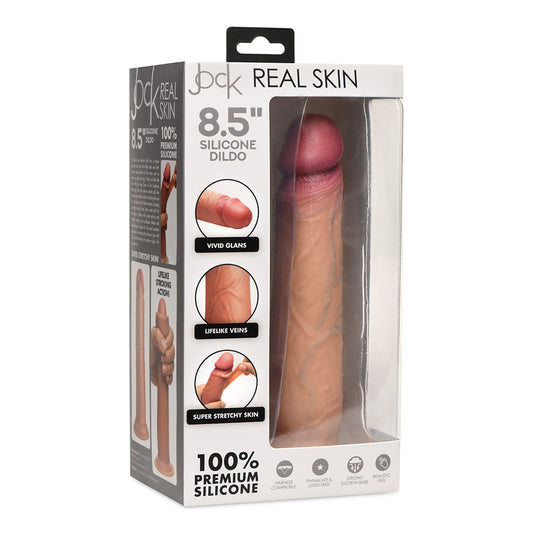 JOCK Real Skin 8.5 in. Silicone Dildo – Tan