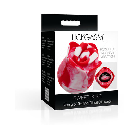 Lickgasm Kissing & Vibrating Rose Clitoral Stimulator - Multi-Color