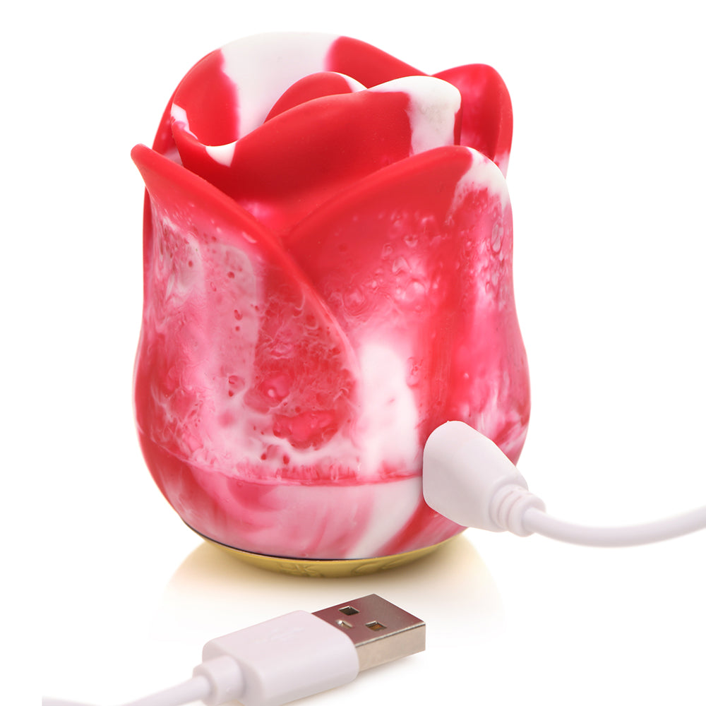 Lickgasm Kissing & Vibrating Rose Clitoral Stimulator - Multi-Color