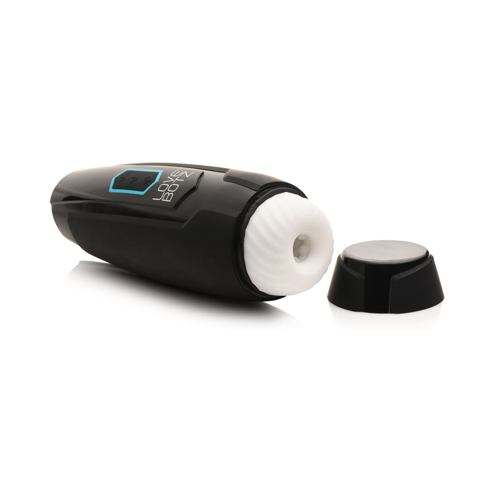 LoveBotz The Milker Max Thrusting & Vibrating Masturbator – Black