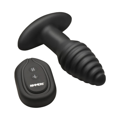 Rimmers Model-E Vibrating Rimming Butt Plug with Remote Control - Black