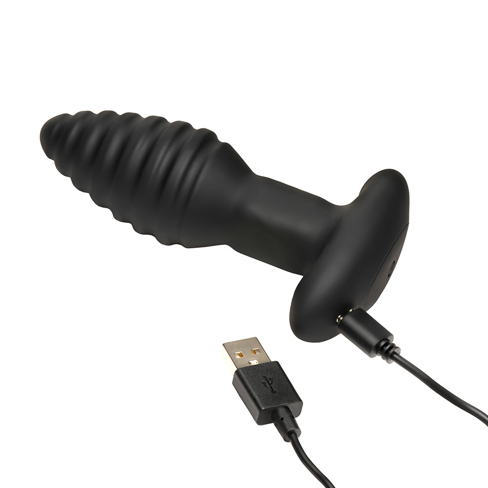 Rimmers Model-E Vibrating Rimming Butt Plug with Remote Control - Black