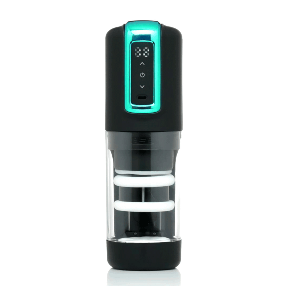 XR Brands Roto-Stroke Thrusting & Rotating Masturbator – Black