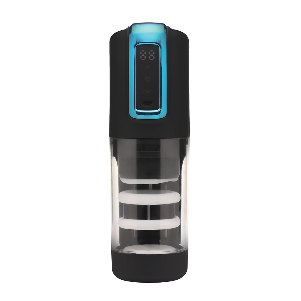 XR Brands Roto-Stroke Thrusting & Rotating Masturbator – Black