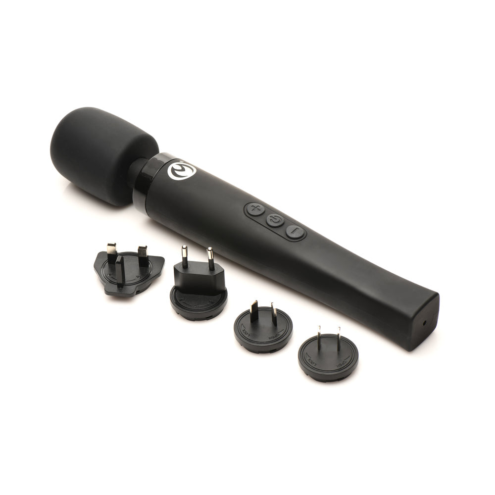 Master Series Thunderstick Pro Wand Massager – Black – Flexible Neck, Waterproof