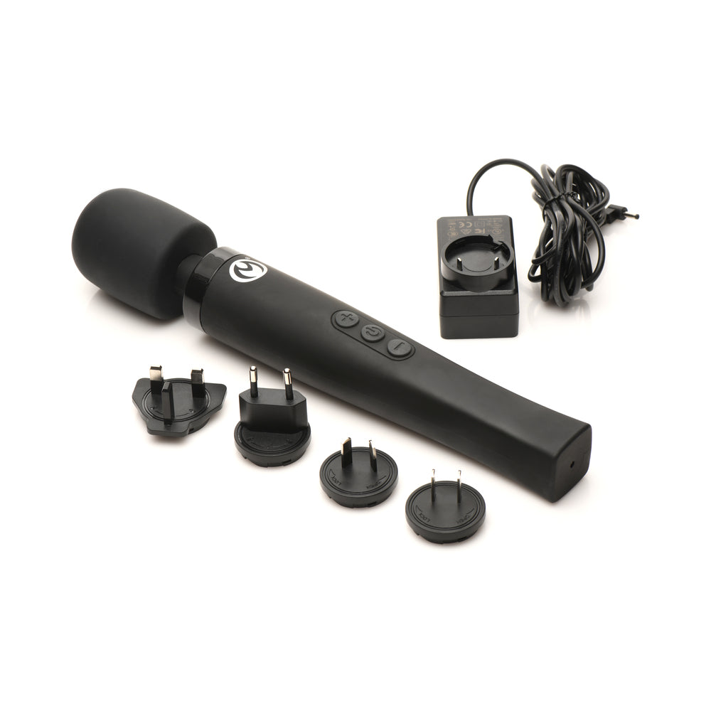 Master Series Thunderstick Pro Wand Massager – Black – Flexible Neck, Waterproof