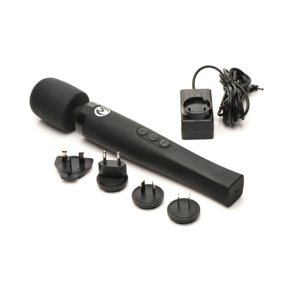 Master Series Thunderstick Pro Wand Massager – Black – Flexible Neck, Waterproof