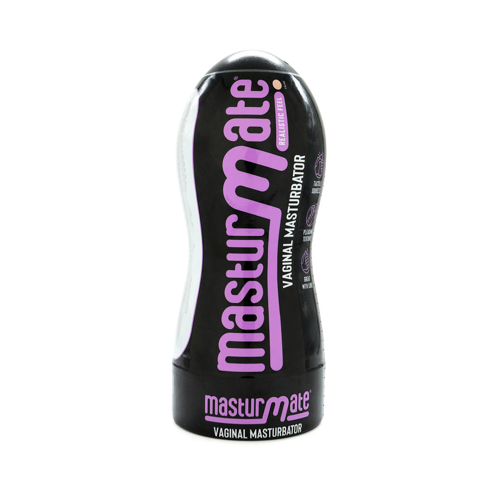 Masturmate Vaginal Masturbator – Realistic Textures – Vanilla/Ivory/Beige