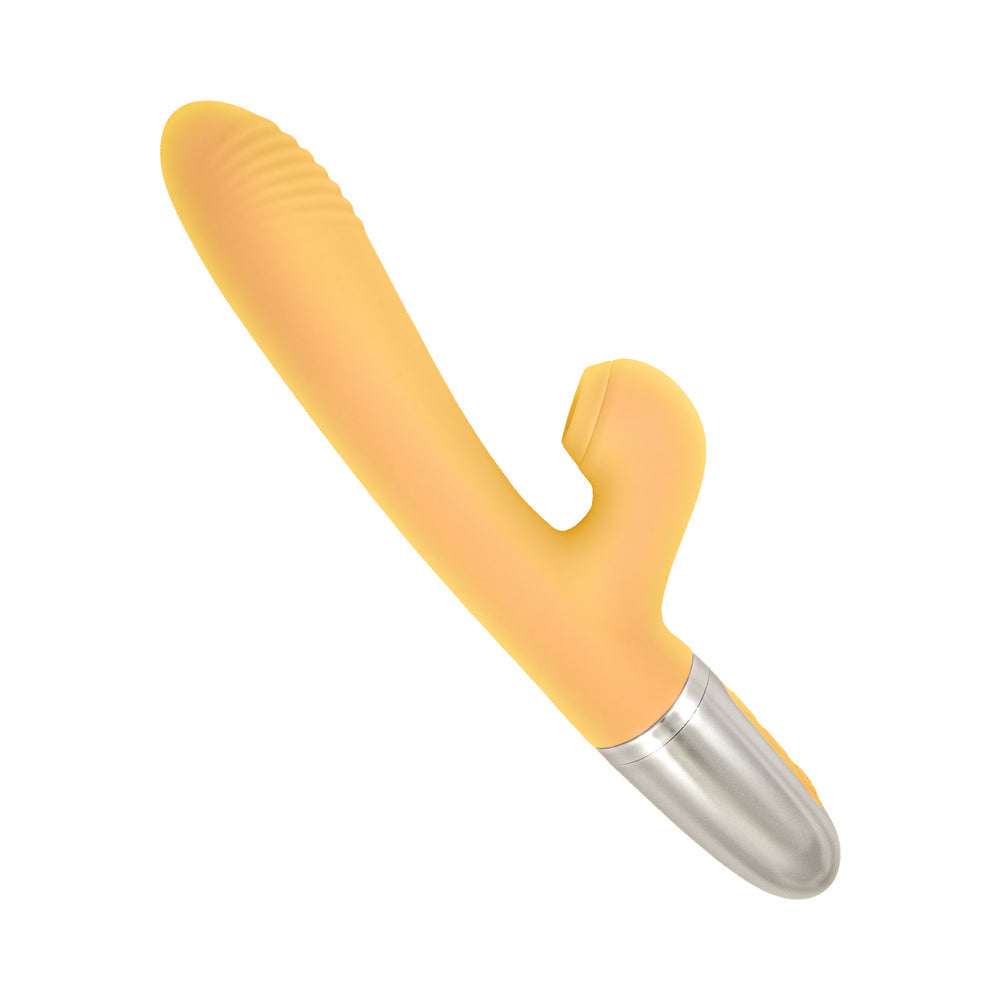Nasstoys Goddess Tapping Thruster – Yellow – USB Rechargeable Vibrator with 7 Tapping Functions and 3 Thrusting Modes