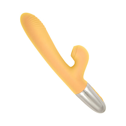 Nasstoys Goddess Tapping Thruster – Yellow – USB Rechargeable Vibrator with 7 Tapping Functions and 3 Thrusting Modes