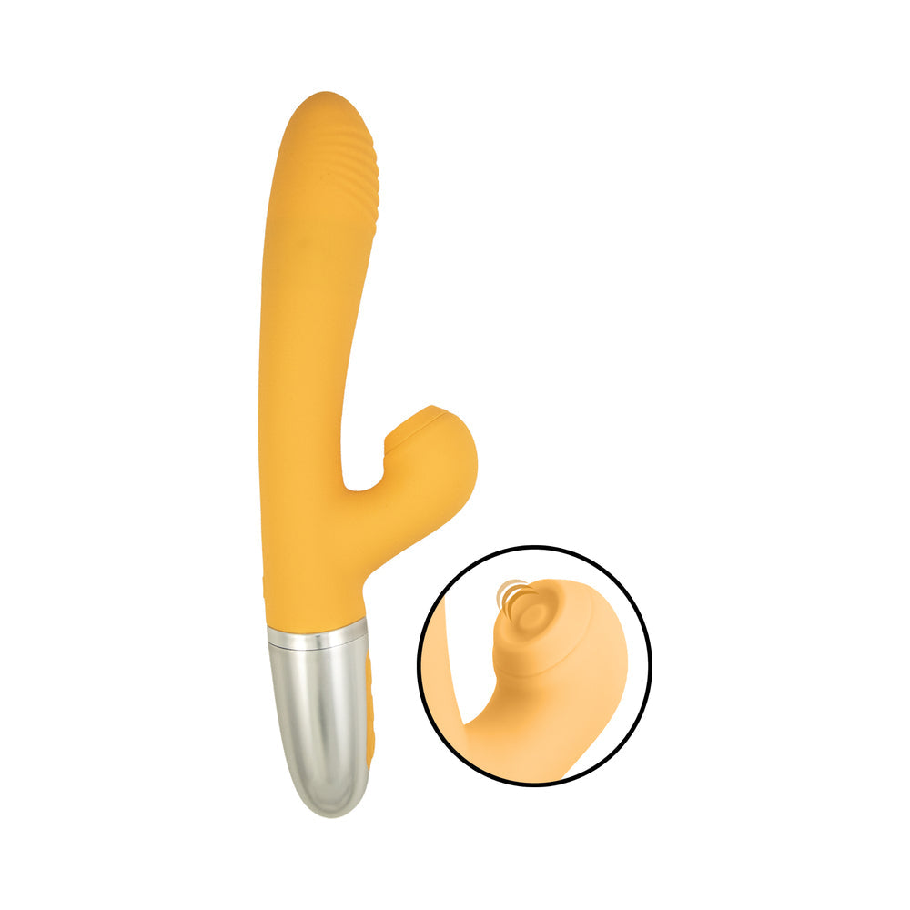Nasstoys Goddess Tapping Thruster – Yellow – USB Rechargeable Vibrator with 7 Tapping Functions and 3 Thrusting Modes