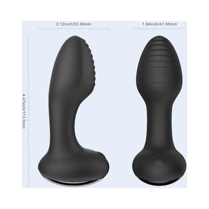 Honey Play Box Frenzy App-Controlled Rotating Butt Plug - Black