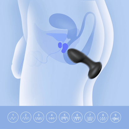 Honey Play Box Frenzy App-Controlled Rotating Butt Plug - Black