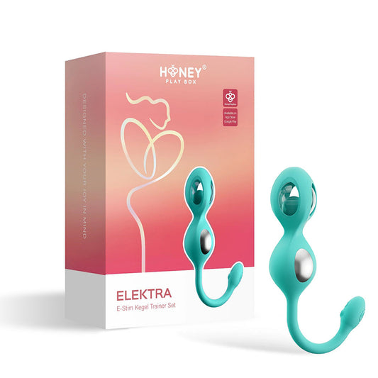Honey Play Box Elektra App-Controlled E-Stim Kegel Training Set - Cyan
