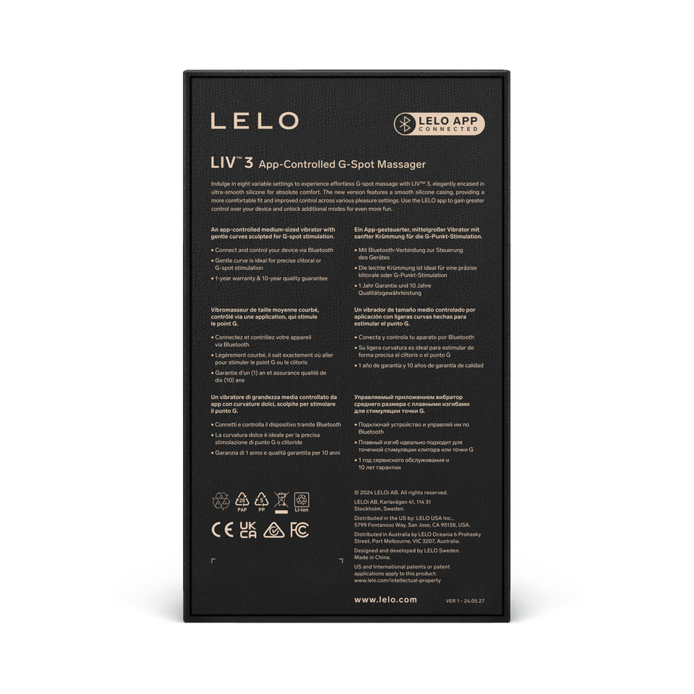 LELO LIV 3 App-Controlled G-Spot Vibrator – Deep Rose
