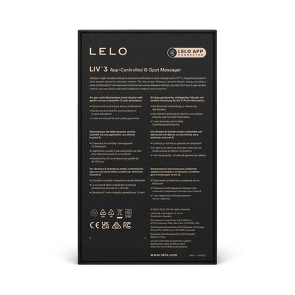 LELO LIV 3 App-Controlled G-Spot Vibrator with 8 Vibration Settings - Purple