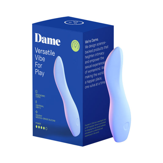 Dame Dip 2.0 Classic Vibrator – Periwinkle – USB-C Rechargeable