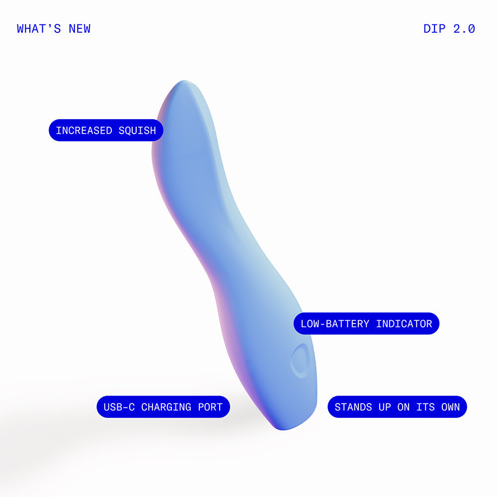 Dame Dip 2.0 Classic Vibrator – Periwinkle – USB-C Rechargeable