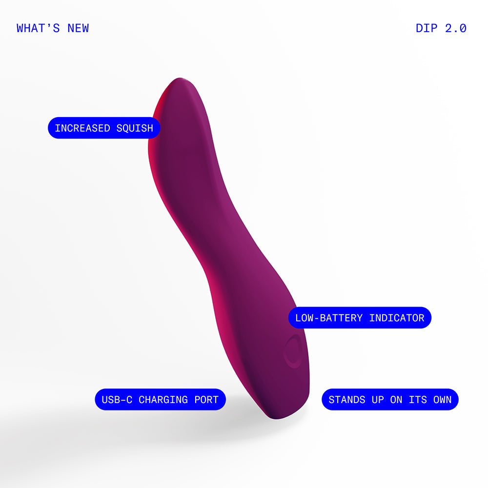 Dame Dip 2.0 Classic Vibrator – Purple – USB-C Rechargeable