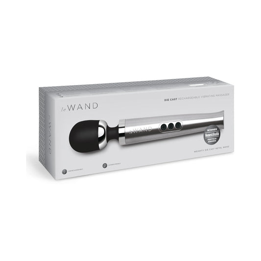 Le Wand Die Cast Rechargeable Vibrating Massager – Silver