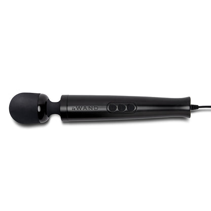 Le Wand Die Cast Plug-In Massager – Black – 10 Vibration Speeds, 20 Patterns
