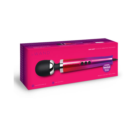 Le Wand Die Cast Plug-In Vibrating Massager - Multi-Color