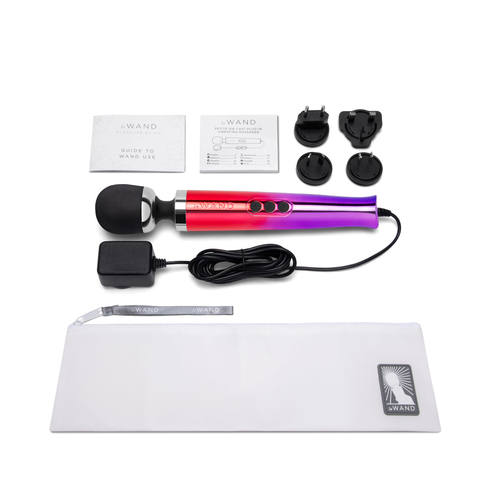 Le Wand Die Cast Plug-In Vibrating Massager - Multi-Color