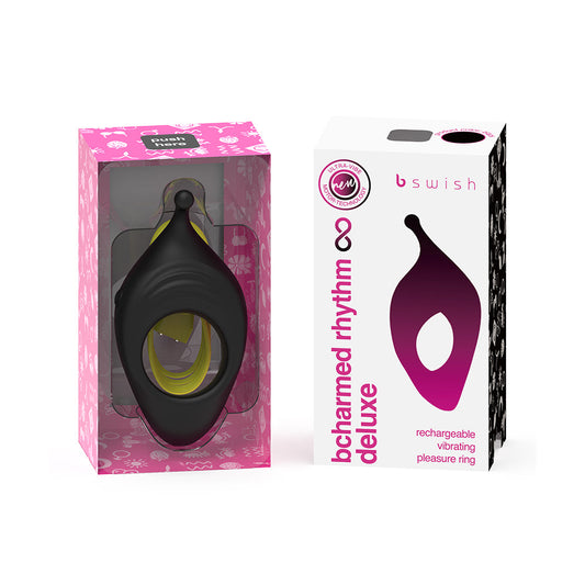 B Swish Bcharmed Rhythm Infinite Deluxe Vibrating Ring - Black