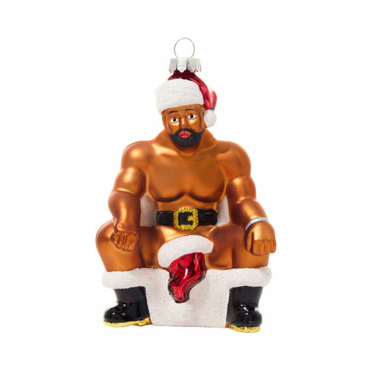Cheeky Pornament Boss Hog Glass Ornament – Red