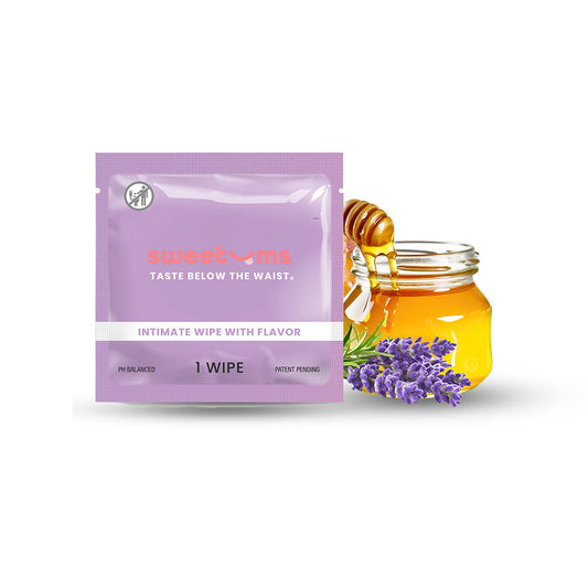 Sweetums Honey Lavender Intimate Wipes – Individual Pack