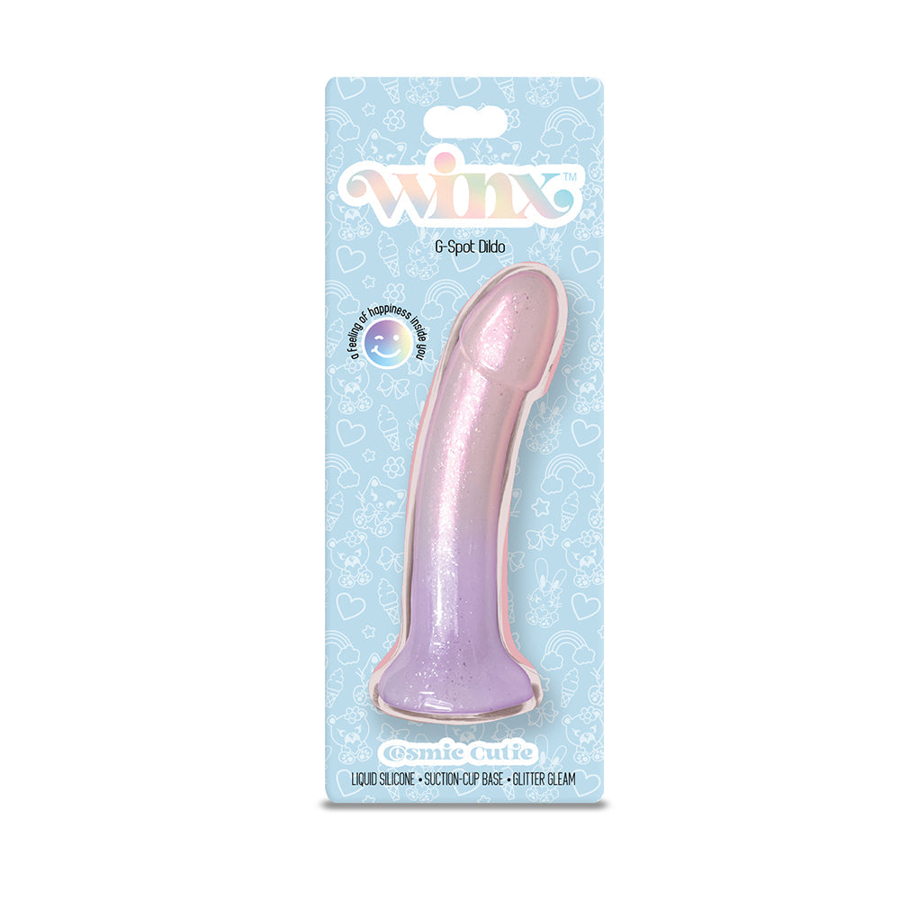 WINX Cosmic Cutie Liquid Silicone Dildo – Multi-Color – 5.5 Inch with Suction Base