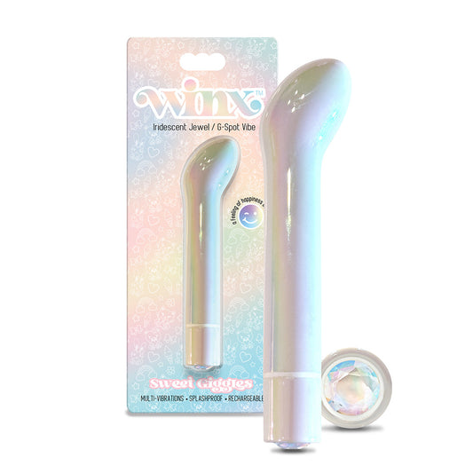 WINX Sweet Giggles G-Spot Vibrator with Gemstone – Multi-Color, Rechargeable, Splash-Proof