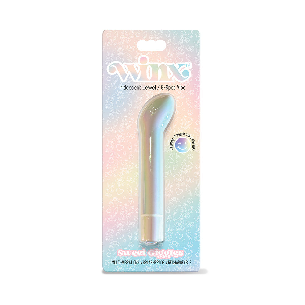 WINX Sweet Giggles G-Spot Vibrator with Gemstone – Multi-Color, Rechargeable, Splash-Proof